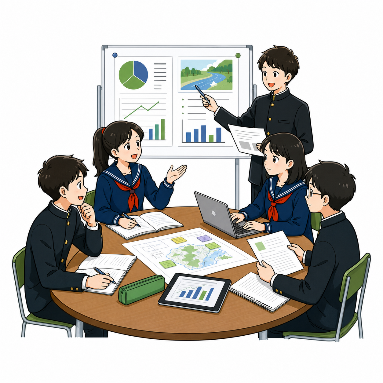 特別活動と総合的な探究・学習に取り組む生徒