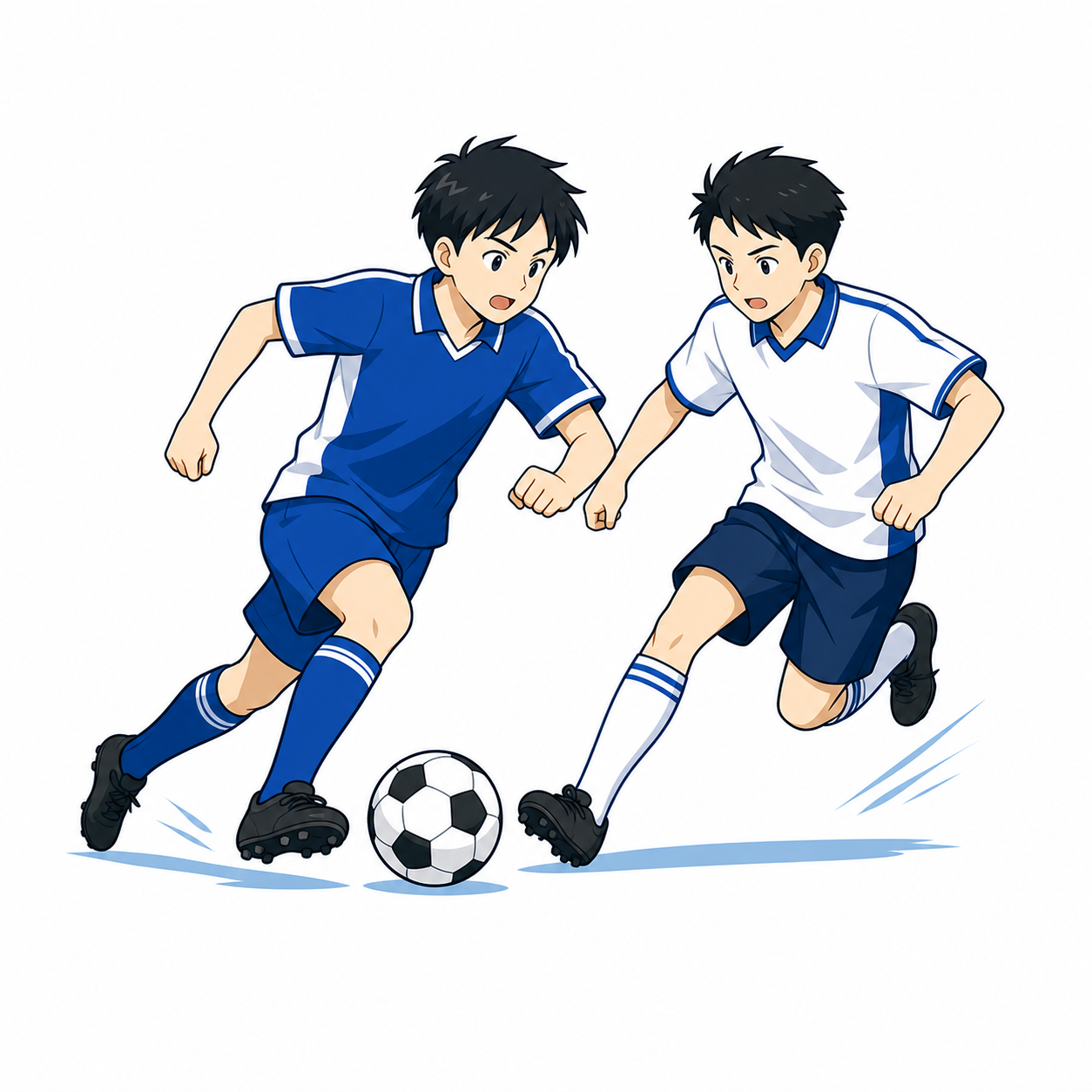 球技大会でサッカーをする生徒